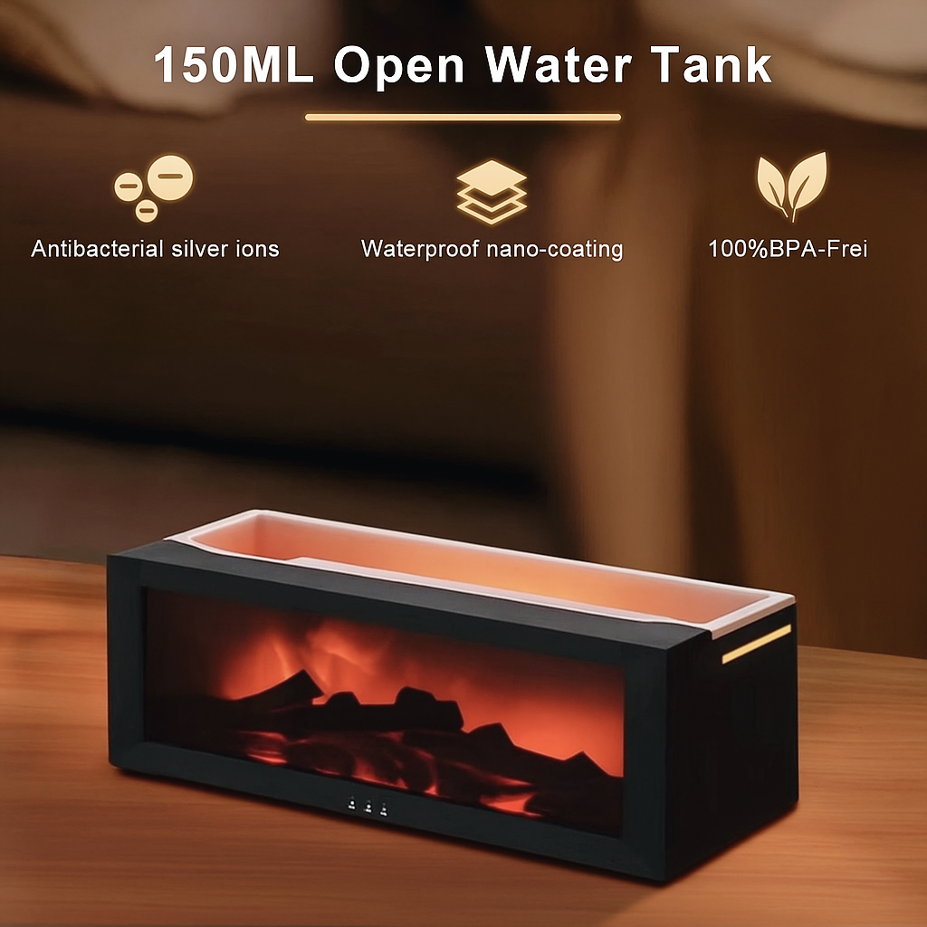 Transform Your Space with the 7-Color Fireplace Diffuser – Aromatherapy and Humidification in One Elegant Design