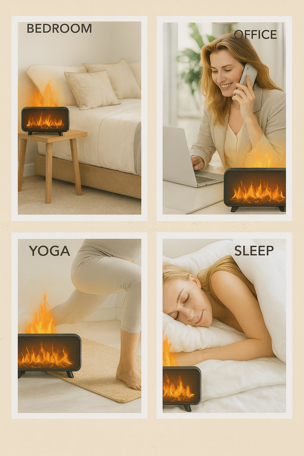 ZenFireplace™ Classic Edition — Mini Fireplace Humidifier & Essential Oil Diffuser