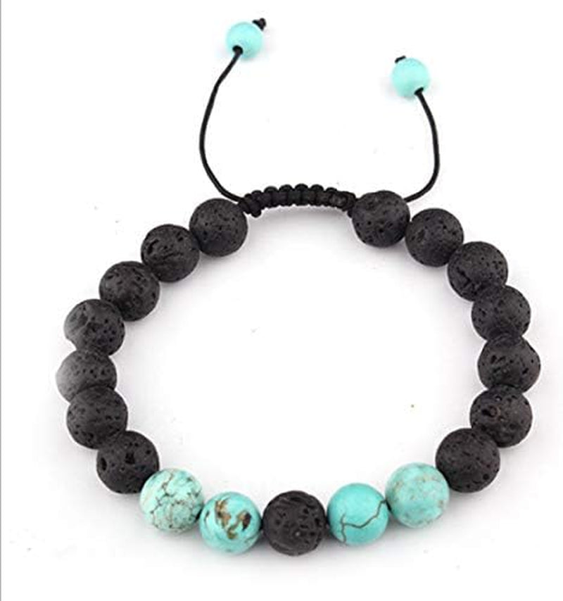 Anxiety Bracelet Gift Box Set | Lava Stone Aromatherapy Bracelet | 10Ml Anxiety Essential Oil | Relaxation Gift for Women | Made in UK