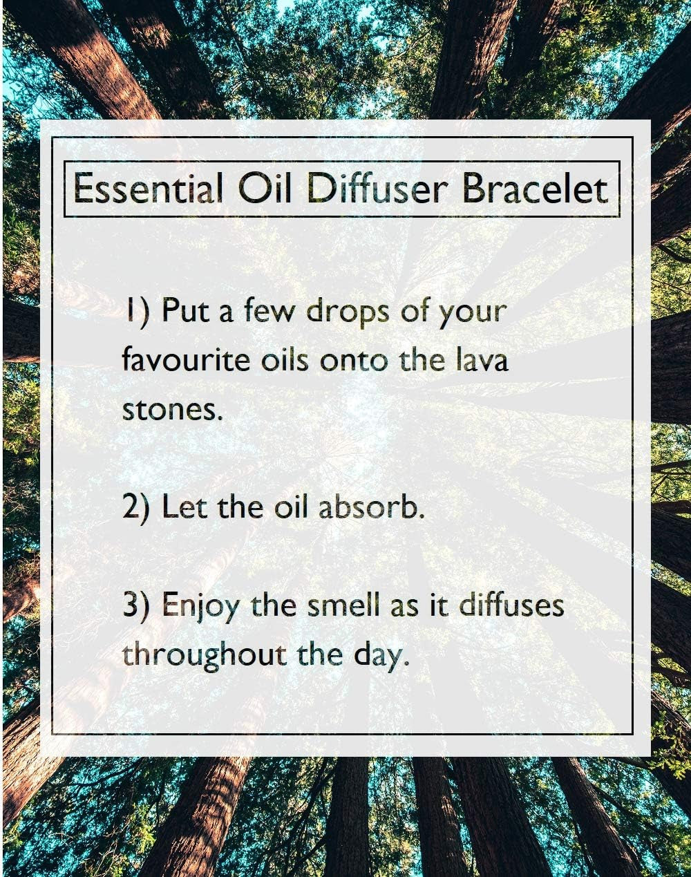 Anxiety Bracelet Gift Box Set | Lava Stone Aromatherapy Bracelet | 10Ml Anxiety Essential Oil | Relaxation Gift for Women | Made in UK
