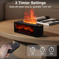 Transform Your Space with the Elegant Fireplace Flame Humidifier – Colorful Light, Essential Oil Diffuser, and Mute Operation