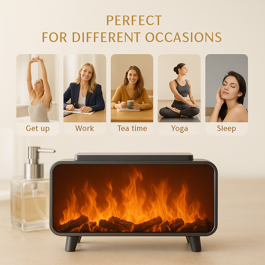 ZenFireplace™ Classic Edition — Mini Fireplace Humidifier & Essential Oil Diffuser