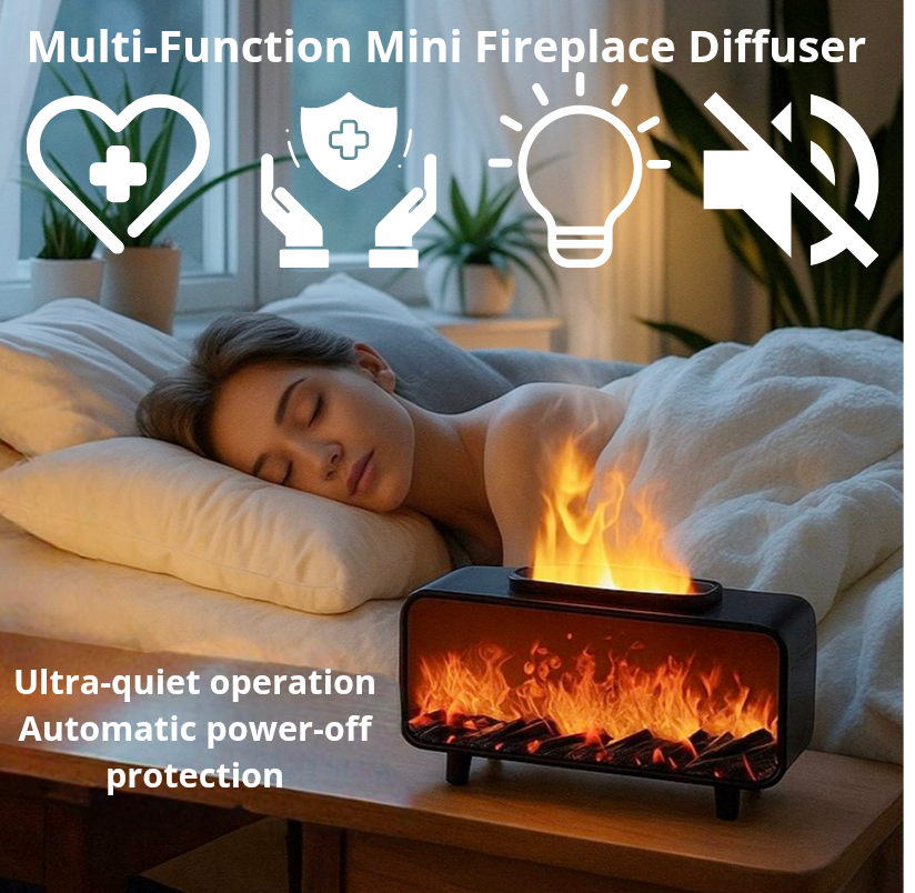 ZenFireplace™ Classic Edition — Mini Fireplace Humidifier & Essential Oil Diffuser