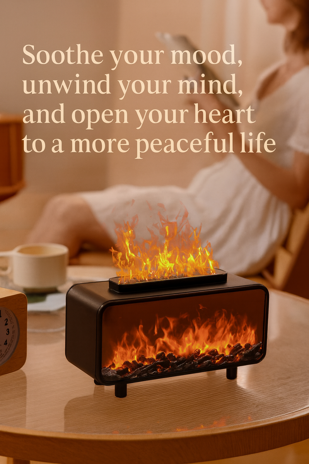 ZenFireplace™ Classic Edition — Mini Fireplace Humidifier & Essential Oil Diffuser