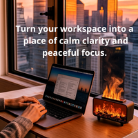 ZenFireplace™ Classic Edition — Mini Fireplace Humidifier & Essential Oil Diffuser