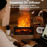 Transform Your Space with the Elegant Fireplace Flame Humidifier – Colorful Light, Essential Oil Diffuser, and Mute Operation