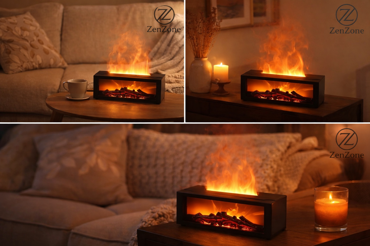 ZenFireplace™ Premium Flame Diffuser - Elegant, refined design for modern interiors