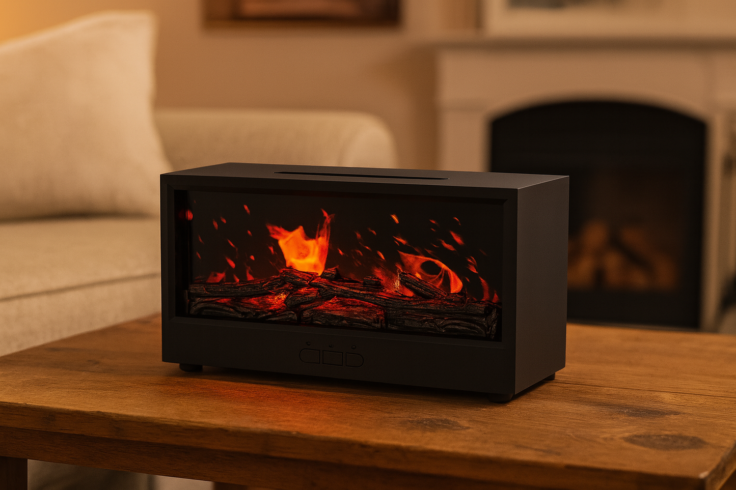 ZenFireplace™ Modern Edition — Colorful Light Flame Essential Oil Diffuser