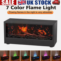Transform Your Space with the Elegant Fireplace Flame Humidifier – Colorful Light, Essential Oil Diffuser, and Mute Operation