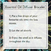 Anxiety Bracelet Gift Box Set | Lava Stone Aromatherapy Bracelet | 10Ml Anxiety Essential Oil | Relaxation Gift for Women | Made in UK