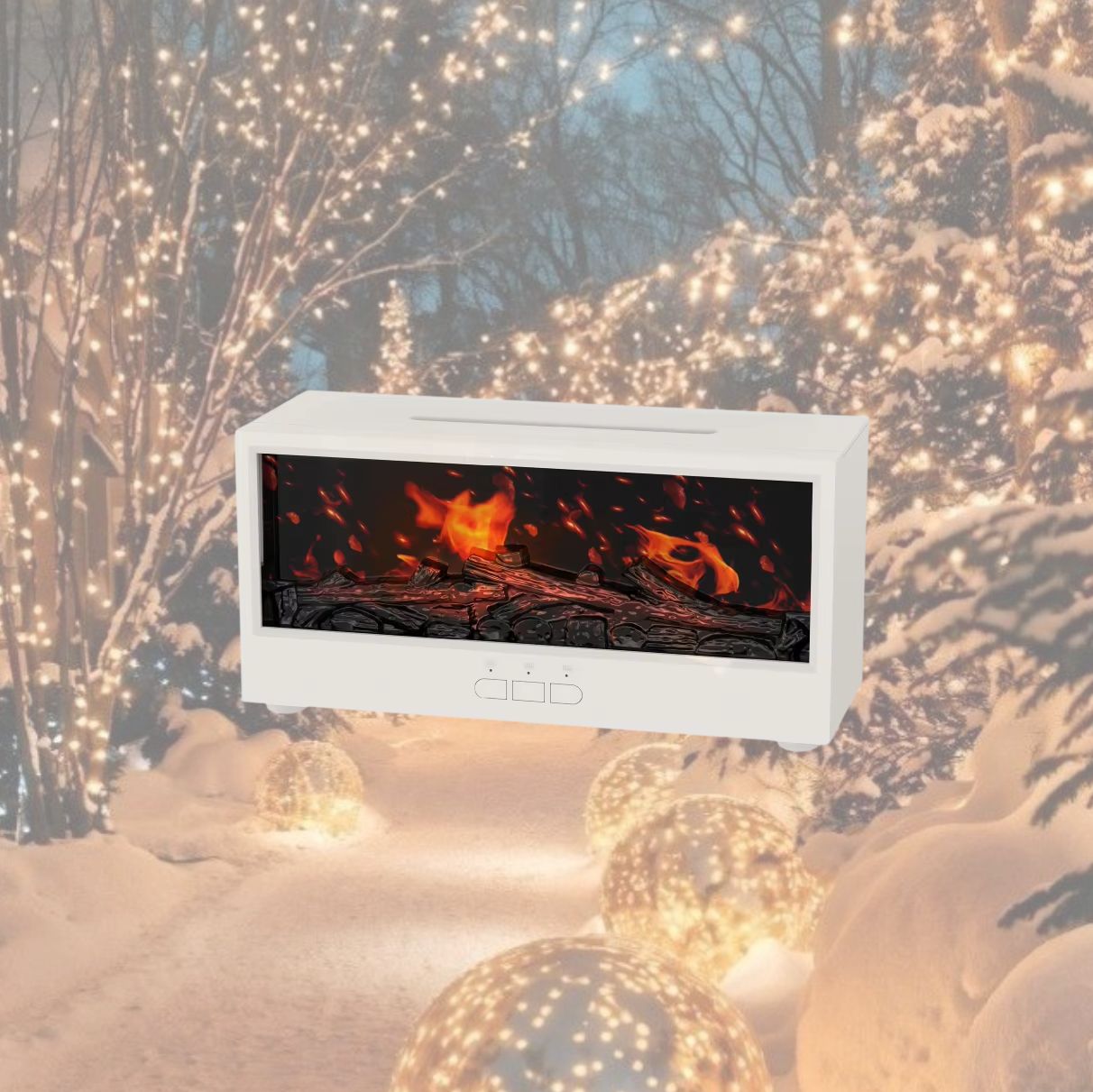 ZenFireplace™ Modern Edition — Colorful Light Flame Essential Oil Diffuser