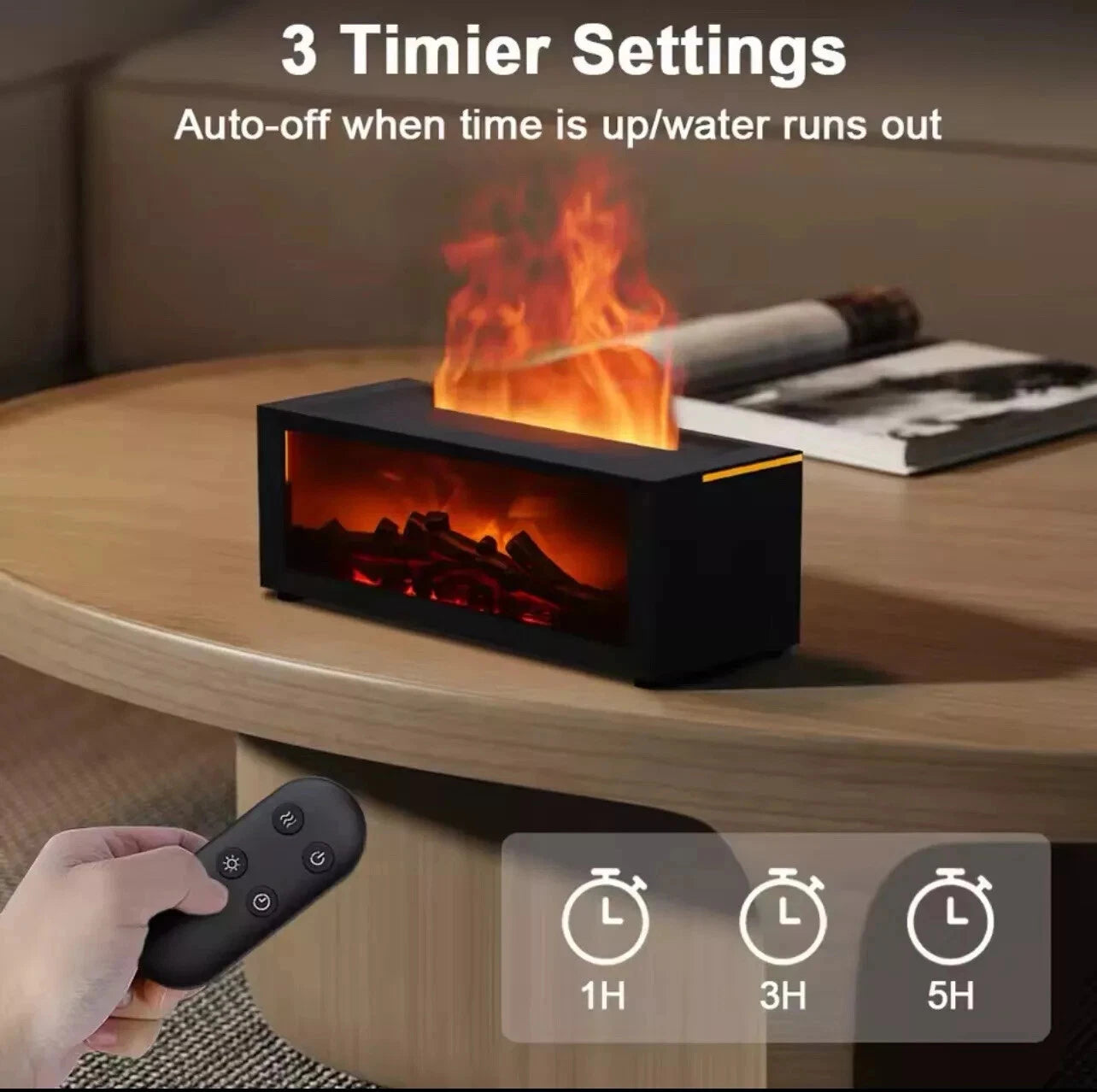 ZenFireplace™ Exclusive Edition — Color-Changing Flame Essential Oil Aromatherapy Diffuser